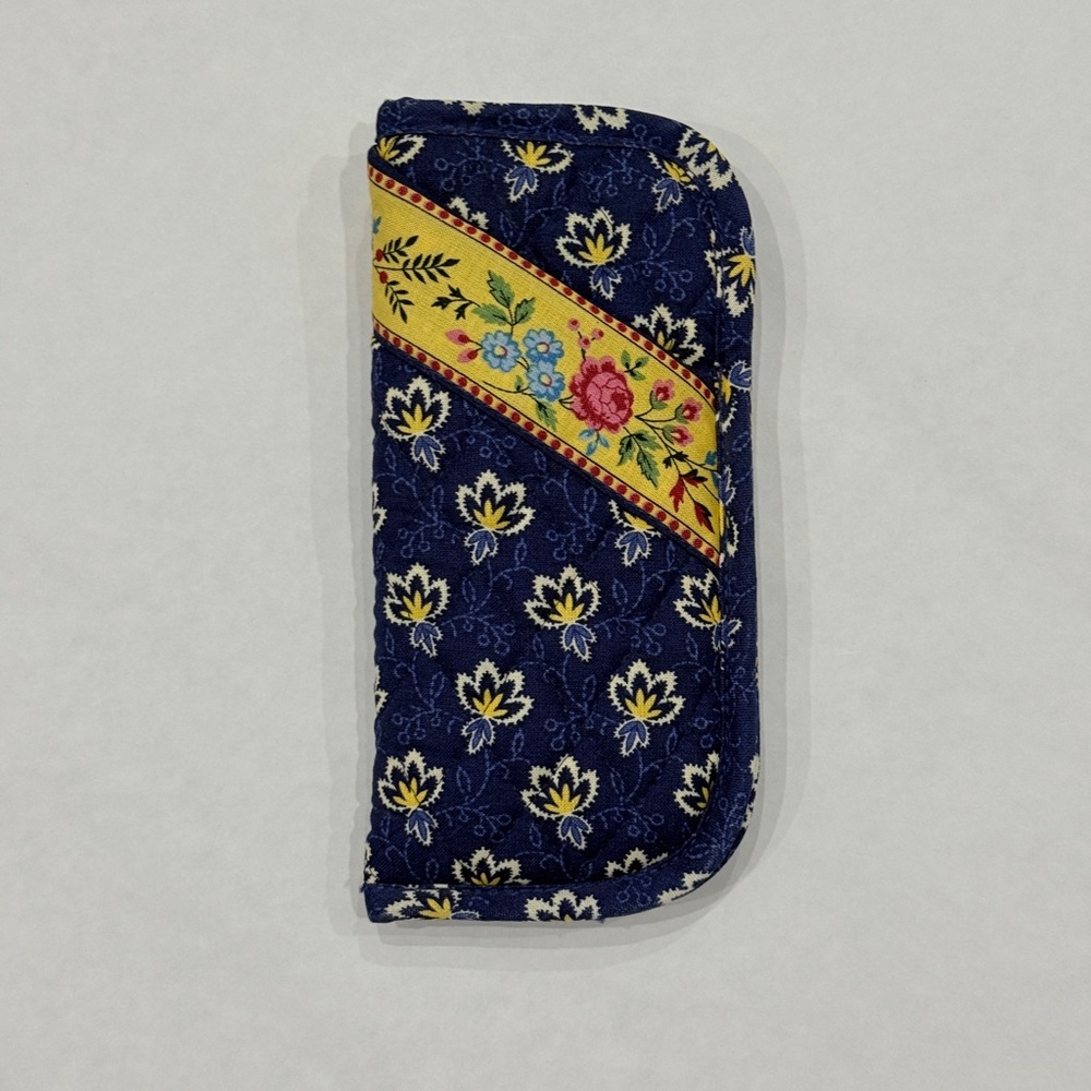 Vera Bradley Retired Madison Blue Floral Patterned Glasses Case
